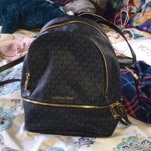 Michael kors navy backpack